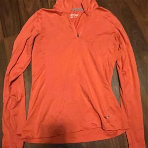 Nike Women's XS Orange 1/4 Zip Golf Jacket Moisture-Wicking